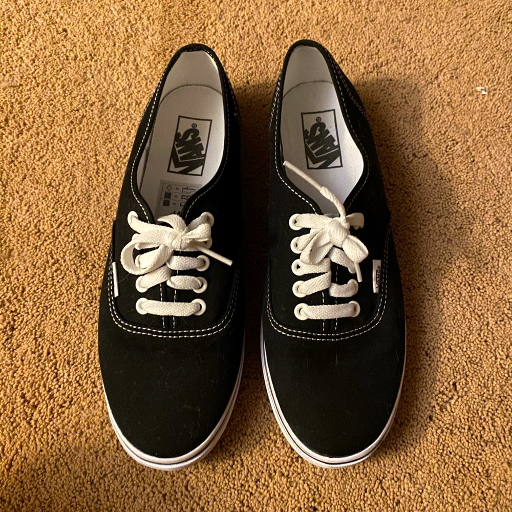 Iconic Lo Pro Vans Black with White Sole